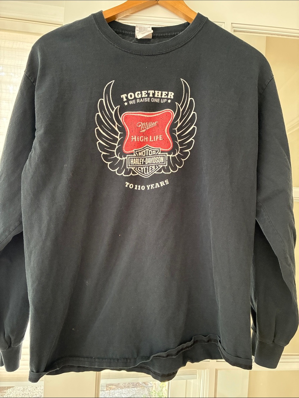 Harley-Davidson Black shirt with Red & White Winged Emblem